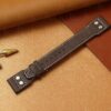 Replacement 22mm IWC Big Pilot brown calfskin leather watch band strap with rivets