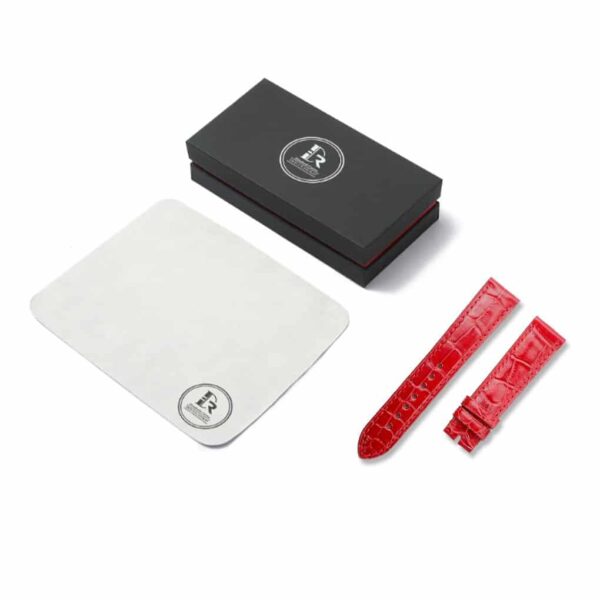 Replacement Chopard Happy Sport leather strap High-glossy Red watch band