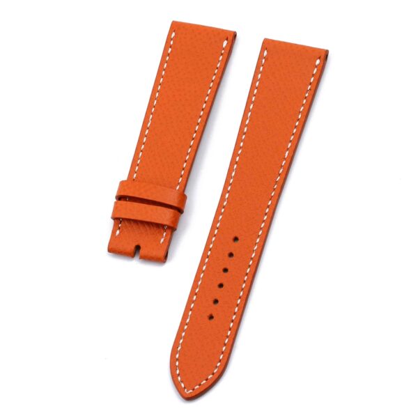1625236203-Hermes-Cape-Cod-watch-strap-replacement-Orange-sport-band Premium high-quality Epsom orange calfskin leather Hermes watch band and strap for Hermes Heure H Cape Cod luxury watch - orange sport band - Shop Single tour watch bands online for sale at low price