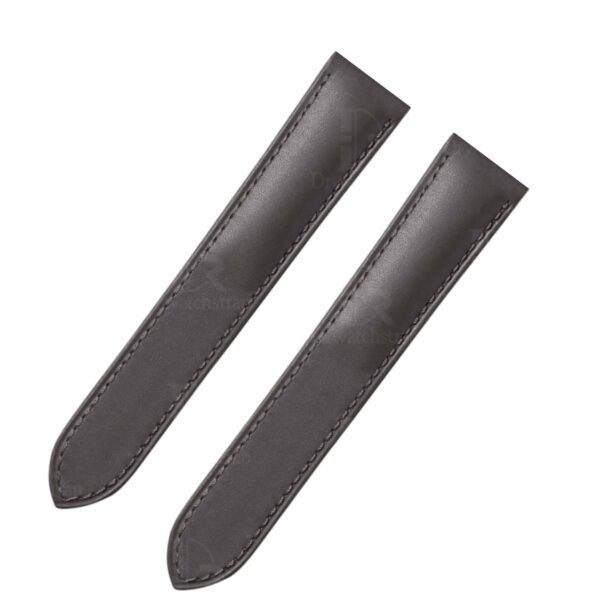 Best quality premium OEM custom calfskin dark brown leather strap and watch band replacement for Cartier Tank & Ronde Solo luxury mens' and ladies' watches - 100% handmade calf material straps and watchbands online from DR Watchstrap at a low price