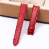 Custom alligator Hermes watch band replacement single tour leather strap compatible for Hermes Heure H and Hermes Cape Cod Arceau luxury watches red watch bands online at a discount price