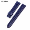 Alligator Hermes leather strap blue replacement Cape cod single watch band