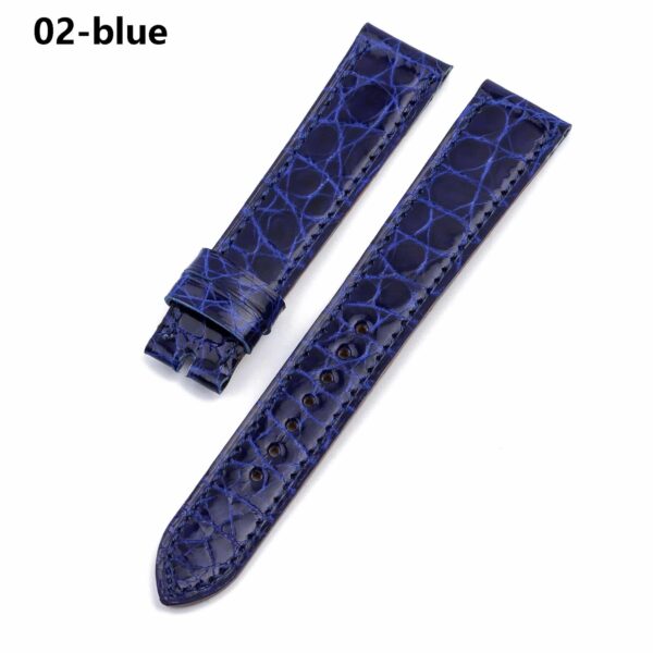 Alligator Hermes leather strap blue replacement Cape cod single watch band
