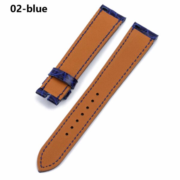 Custom alligator leather watch strap for Hermes Cape Cod | Heure H (Single Tour, multi-color)