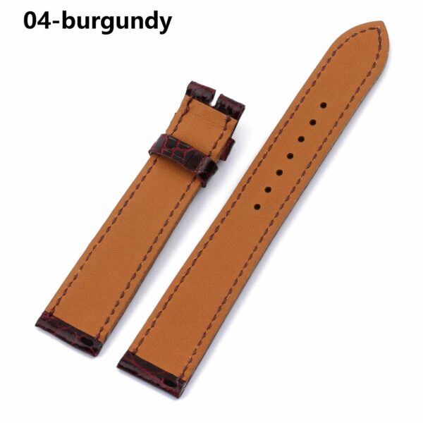 Alligator Hermes watch band Burgundy leather replacement Cape cod single tour