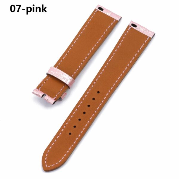 Alligator Hermes leather strap replacement Cape cod single tour pink watch band