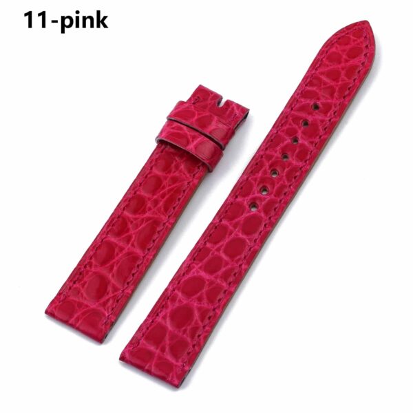 Alligator Hermes leather strap replacement Heure H single tour pink watch band