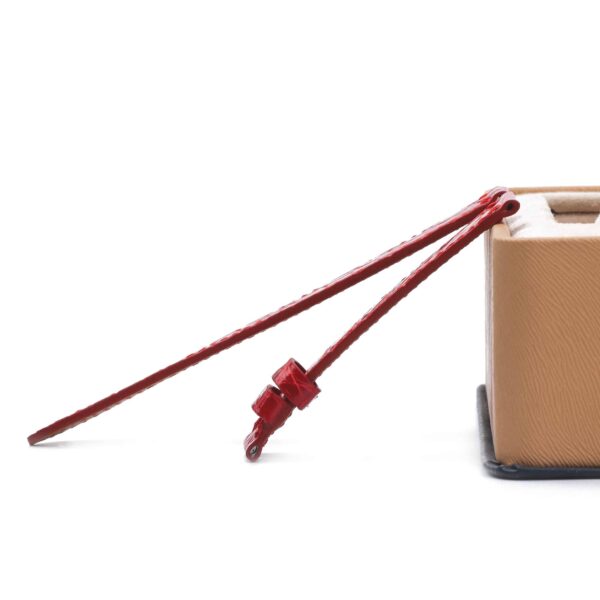 Custom alligator Hermes watch band replacement single tour leather strap compatible for Hermes Heure H and Hermes Cape Cod Arceau luxury watches red watch bands online at a discount price