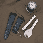 Franck Muller Conquistador 8001 Black alligator leather watch straps (1)