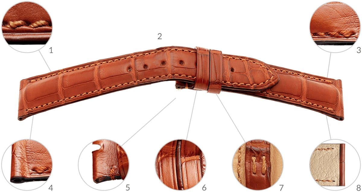 Custom leather watch strap
