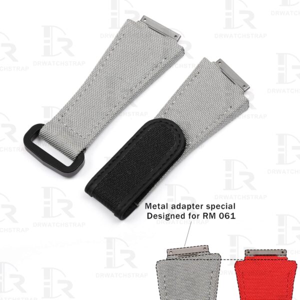 Buy Custom Gray velcro watch band for Richard Mille strap RM 061 Buy Custom Gray velcro watch band for Richard Mille strap RM 061 RM061 RM059