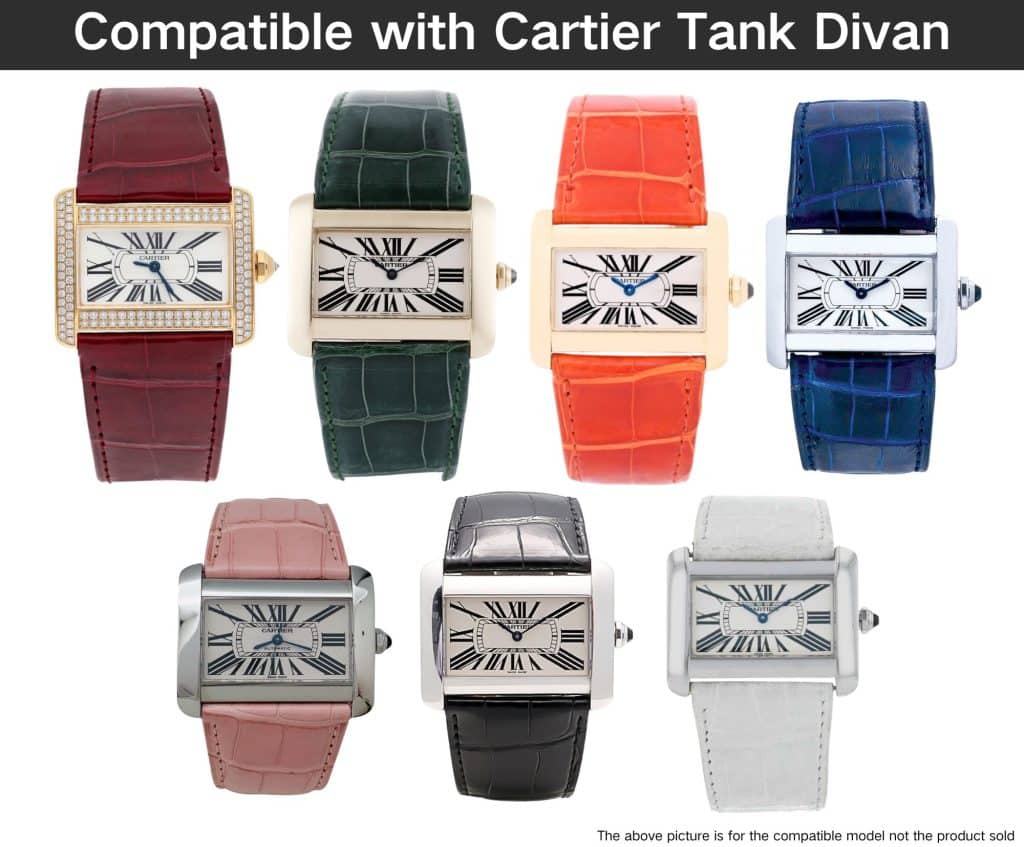 Cartier Tank Divan watch band leather color reference