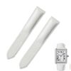 Custom white calfskin strap for Cartier Tank solo Ronde - replacement watch band