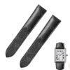 Handcrafted custom premium calf watch leather strap black replacement watch band for Cartier Tank solo Ronde small large XL ladies men watches for sale at a low price