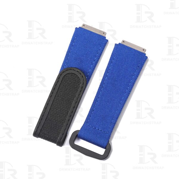 Cusotm replacement white cvanvas nylon Blue bands for Richard Mille RM 035 straps Cusotm replacement white cvanvas nylon Blue bands for Richard Mille RM 035 straps