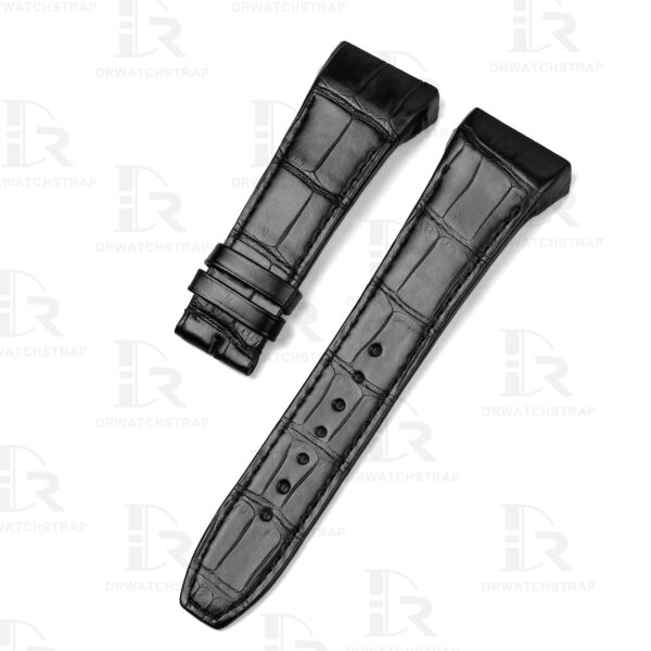 Black alligator leather strap