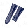 Blue alligator leather watch strap for Cartier Tank Divan