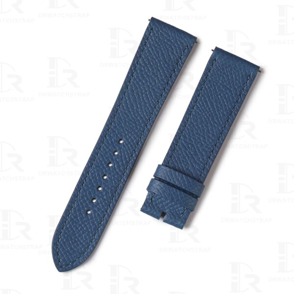 Custom handmade replacement Epsom leather strap for Hermes Cape Cod Heure H watch band (2) Custom handmade replacement Epsom blue leather strap for Hermes Cape Cod Heure H watch band