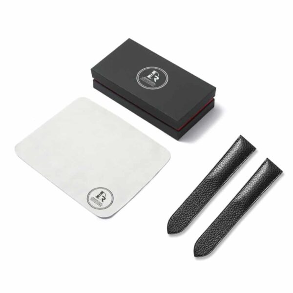 Customized leather strap for Cartier Tank & Ronde Solo de Cartier black calf replacement watchband for sale