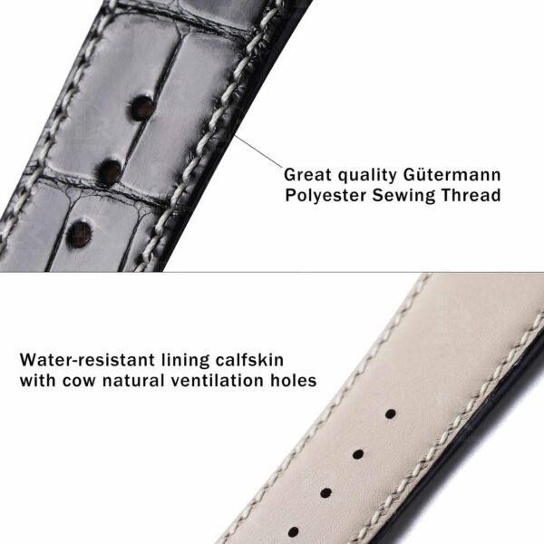 Franck Muller Vanguard V45 V41 V32 strap Black alligator leather (5)