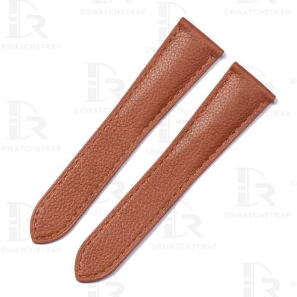 Handcrafted brown calfskin strap for Cartier Tank solo Ronde (2)
