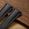 Handcrafted custom premium calf watch leather strap black replacement watch band for Cartier Tank Tank Must XL men watches for sale at a low price (2)