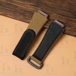 Buy Custom Hublot Spirit of Big Bang 647 Moonphase Canvas Pattern Blue Black Rubber Velcro & Elastic strap Handmade watchbands