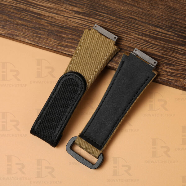 Richard Mille rm velcro strap replacement oliver green Nylon Richard Mille watch band 28mm for RM 035 030 055 011 016 059 067 Richard Mille straps for sale at a discount price High quality oliver green velcro watch strap