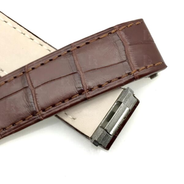 Custom Quickswitch genuine best Alligator Crocodile brown Belly-scale leather straps and watchbands replacement for Cartier Roadster 2510 xl 19mm 20mm watch with quick switch system for sale and easy to change between rubber, kevlar and bracelets straps for mens and womens - Quick release leather strap and watch band from DR Watchstrap free shipping to US, UK and whole world