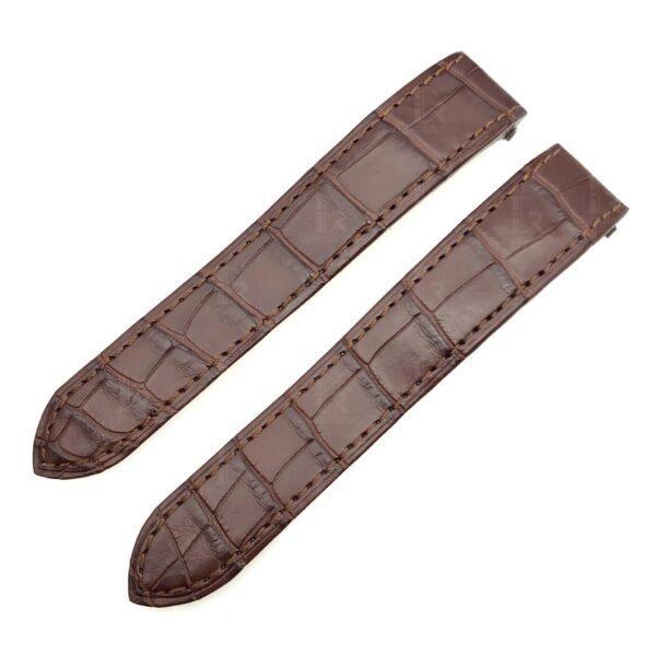 Custom Quickswitch genuine best Alligator Crocodile brown Belly-scale leather straps and watchbands replacement for Cartier Roadster 2510 xl 19mm 20mm watch with quick switch system for sale and easy to change between rubber, kevlar and bracelets straps for mens and womens - Quick release leather strap and watch band from DR Watchstrap free shipping to US, UK and whole world