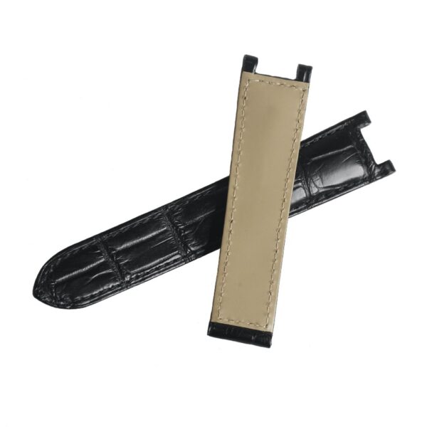 Black Alligator leather strap 16mm 18mm 20mm 21mm for Cartier Pasha watch