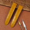 Buy custom Cartier Roadster Yellow leather watch straps 15.5mm 19mm 20mm handmade for sale