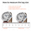 How to measure the lug size watch strap for Cartier Ballon bleu