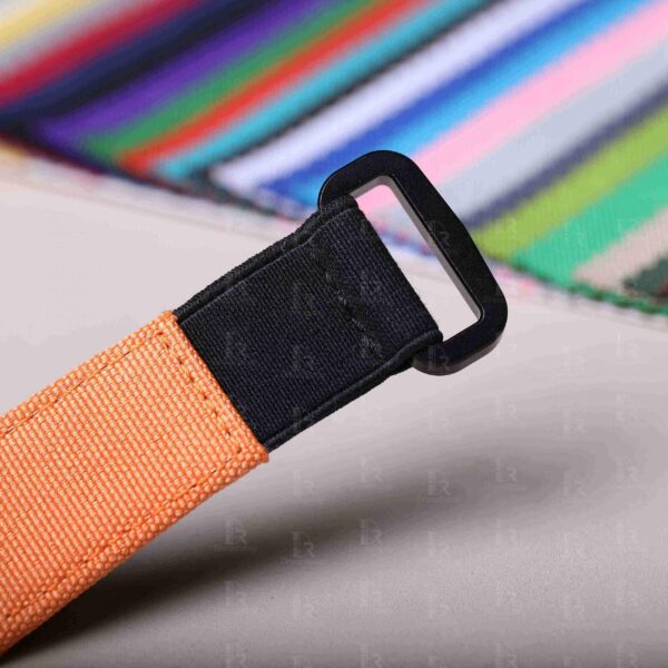 Replacement Richard Mille rm010 055 067 strap canvas nylon orange velcro watch band (2) Custom best material Richard Mille rm nylon canvas elastic strap orange replacement watch bands for Richard Mille RM 035 030 055 011 067 067-02 and more models band online for a discount price