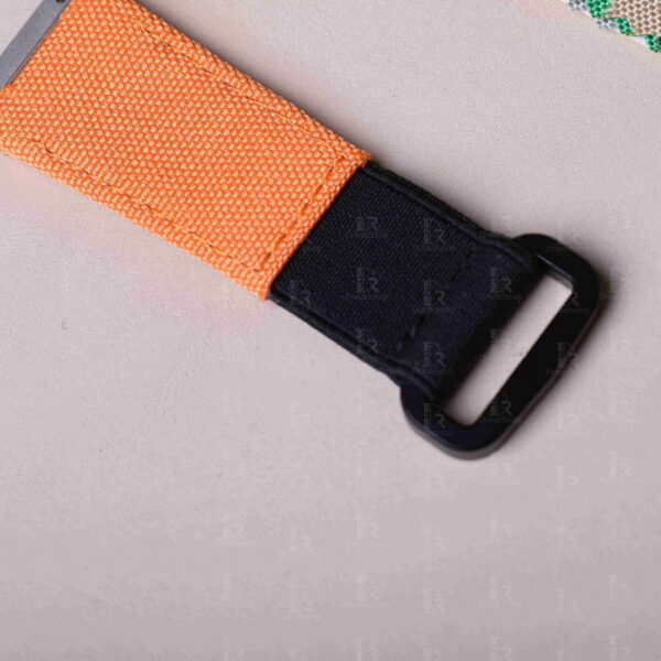 Replacement Richard Mille rm010 055 067 strap canvas nylon orange velcro watch band (3) Custom best material Richard Mille rm nylon canvas elastic strap orange replacement watch bands for Richard Mille RM 035 030 055 011 067 067-02 and more models band online for a discount price