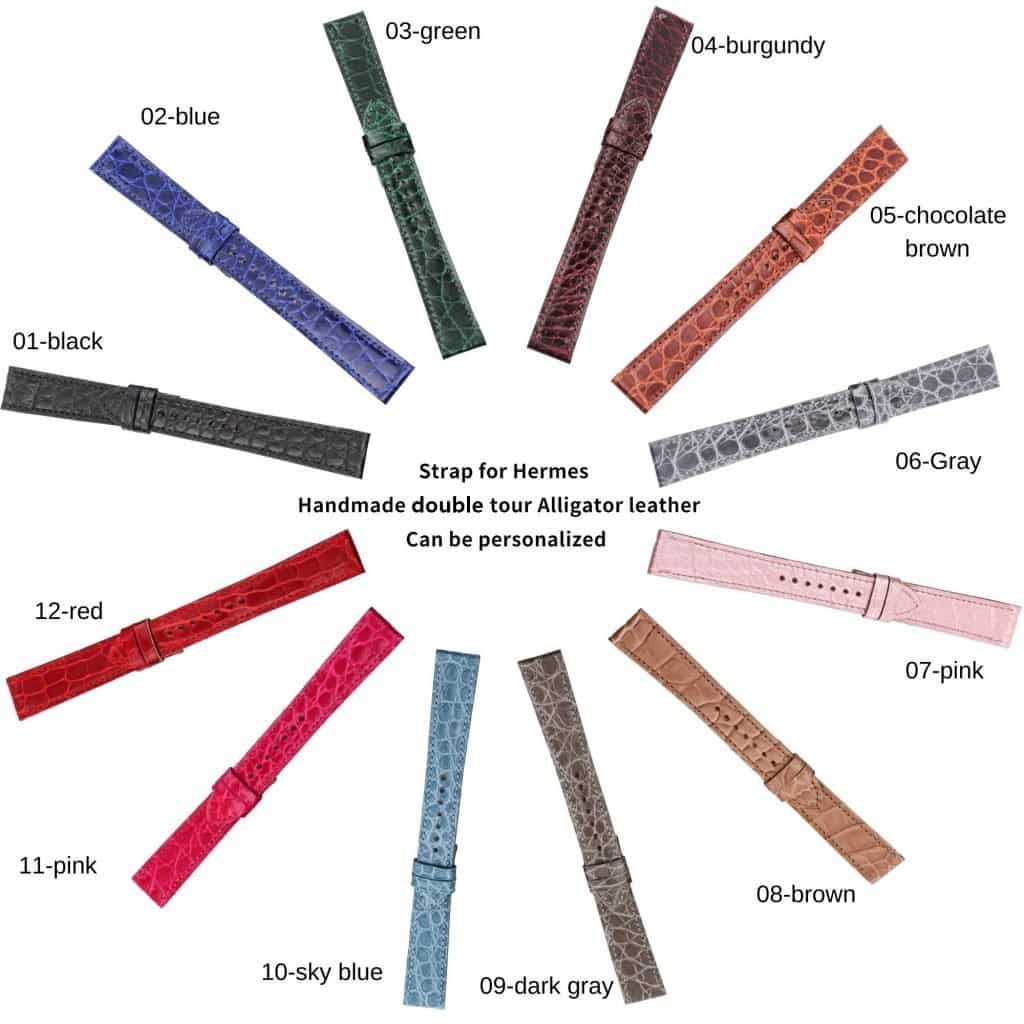 Hermes Alligator double tour strap