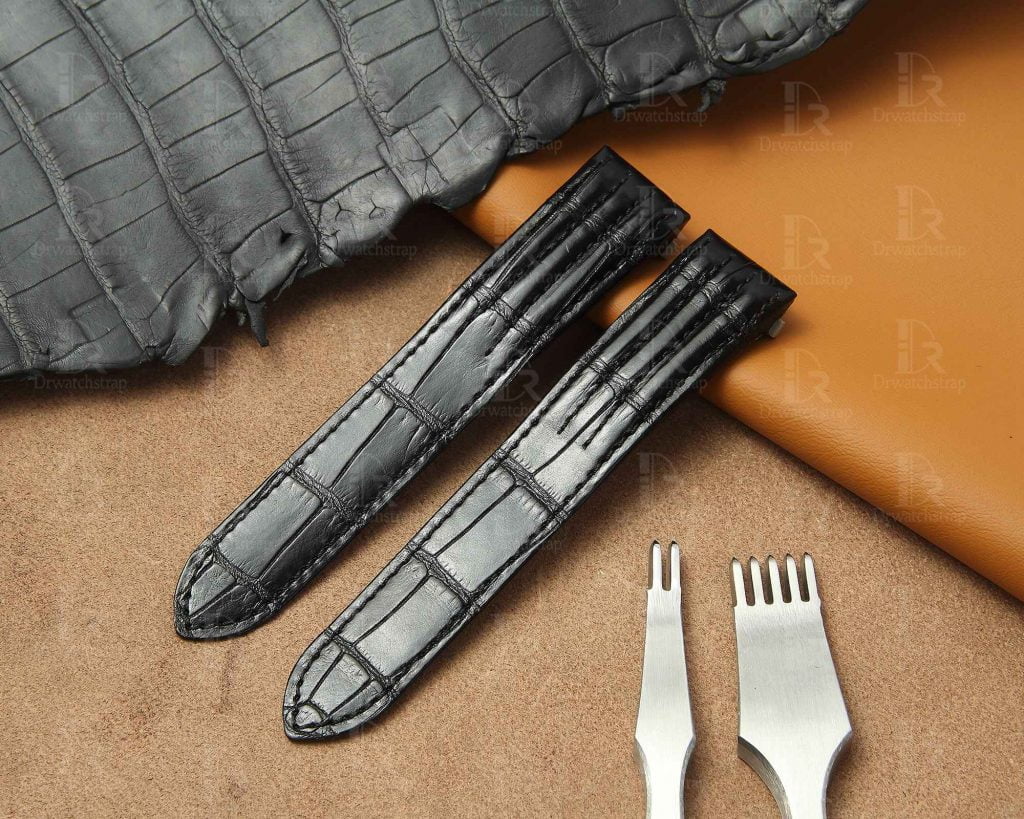 Custom quickswitch Cartier Roadster alligator leather strap replacement