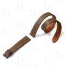 Custom double wrap premium brown calfskin leather watch strap for Hermes Cape cod, Heure H, and Arceau watch (4)