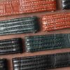 Custom genuine alligator Black Dark Green leather watch strap replcament for Cartier Roadster watch (2)