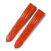 Custom Cartier Roadster 2510 xl replacement orange alligator crocodile leather strap 19mm 20mm watch bands