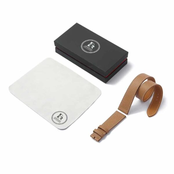 Double Tour Epsom leather strap for Hermes watch brown calfskin watch band Best quality OEM custom brown Epsom Double tour Double wrap leather watch strap and watch band replacement for Hermès Cape Cod luxury watches for sale - Shop the high-end leather straps and watchbands at a low price