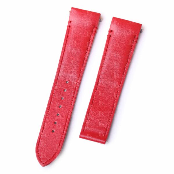 Cartier Santos quickswitch red leather watch strap replacement watchbands for Cartier Santos Larga Medium watches.