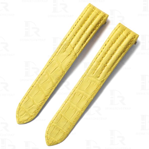 Genuine Yellow Belly-Scale alligator leather watchband