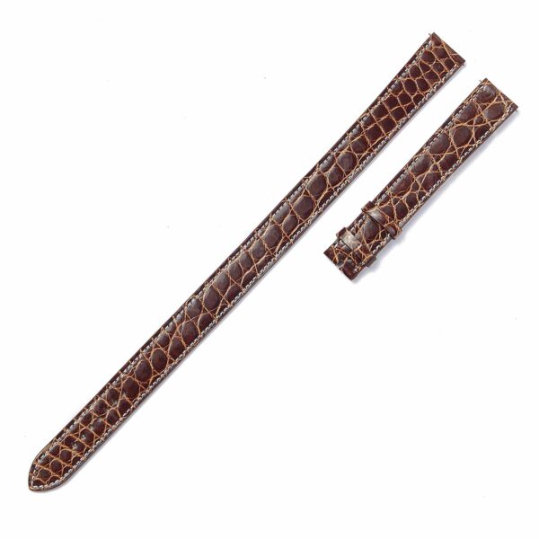 Handmade quick release quickswitch best quality alligator crocodile brown round-scale leather Hermes watch band and watch strap Double tour replacement for sale - double wrap watch band online for Hermes Heure H Cape COD Arceau luxury watches 38mm 44mm