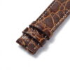 Handmade best quality alligator crocodile brown round-scale leather Hermes watch band and watch strap Double tour replacement for sale - double wrap watch bands online for Hermes Heure H Cape COD Arceau luxury watches 38mm 44mm