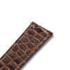 Handmade best quality alligator crocodile brown round-scale leather Hermes watch band and watch strap Double tour replacement for sale - double wrap watch band online for Hermes Heure H Cape COD Arceau luxury watches 38mm 44mm