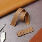 Hermes cape cod double tour strap replacement brown Epsom leather OEM Custom handmade