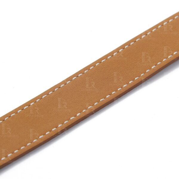 Hermes-double-tour-epsom-brown-leather-strap-replacement-watch-band (9) Best quality OEM custom brown Epsom Double tour Double wrap leather watch strap and watch band replacement for Hermès Cape Cod luxury watches for sale - Shop the high-end leather straps and watch bands at a low price