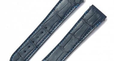 New Cartier de Santos watch Medium Large Quickswitch blue alligator Cartier Santos leather watch strap replacement for sale 19mm 21mm crocodile watchband online grade A Cartier Santos strap