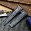 Custom New Cartier de Santos watch Medium Large Quickswitch blue alligator Cartier Santos leather watch strap replacement for sale 19mm 21mm crocodile watchband online grade A Cartier Santos strap
